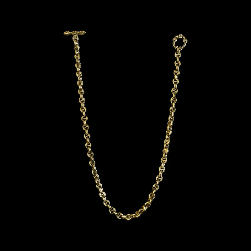 17" 5MM Open Link Necklace, Yellow Gold