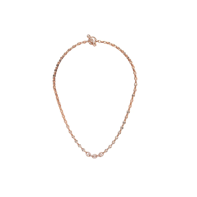 26" 3MM Open Link Necklace in Yellow Gold