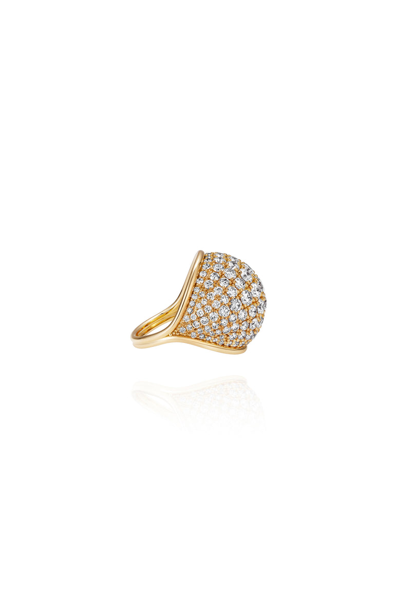 Fluid Diamonds Pave Ring