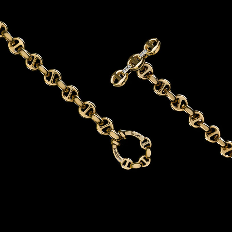 17" 5MM Open Link Necklace, Yellow Gold