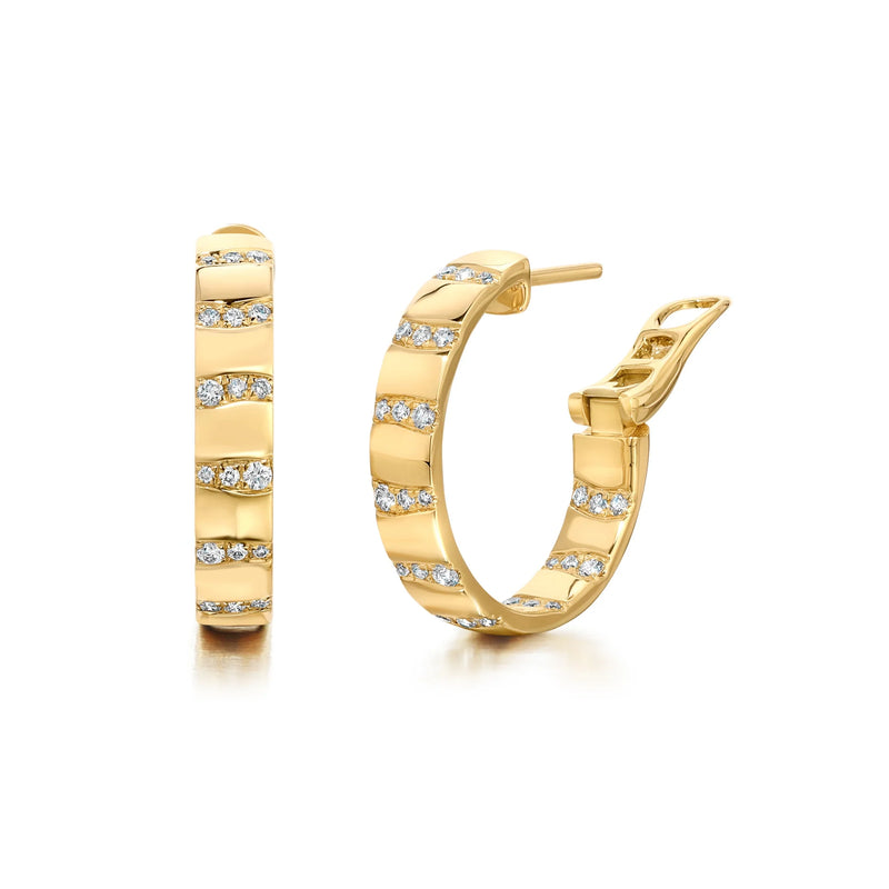 Alma Dos Rios Diamond Hoop Earrings