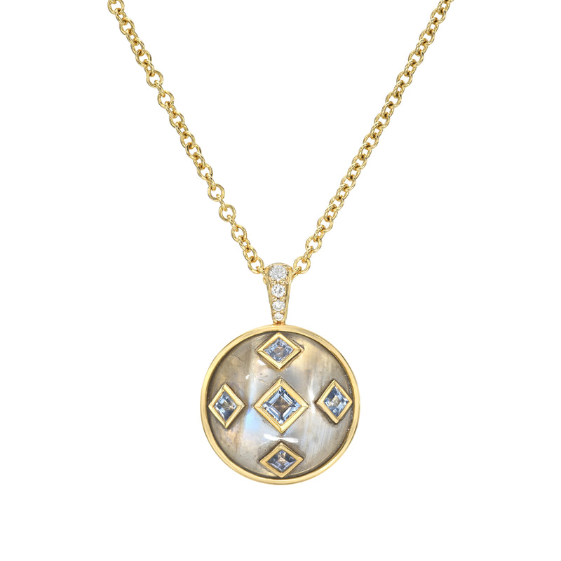 Cosmic Compass Necklace in Moondance