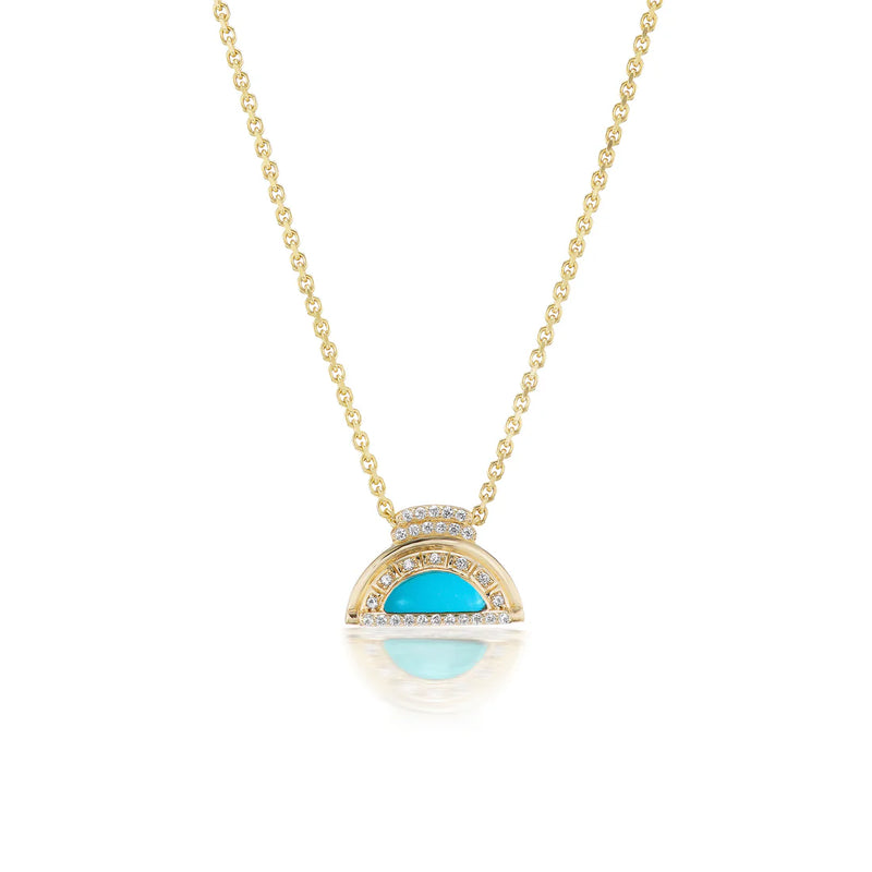 Alba Inlay Necklace, Turquoise