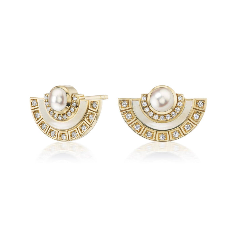 White Pearl Alba Studs