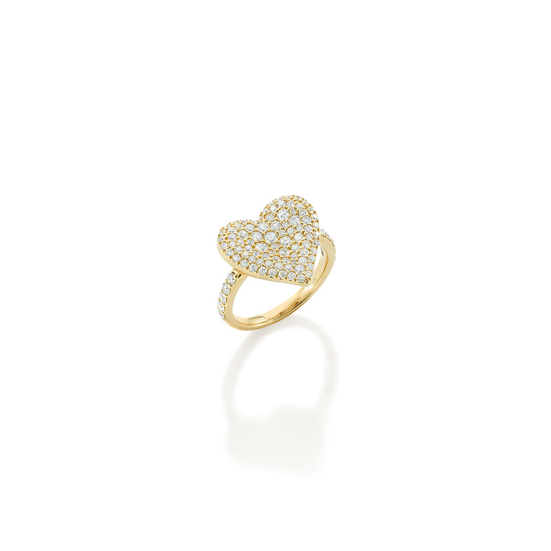 Fortune Pave Heart Ring, Diamonds