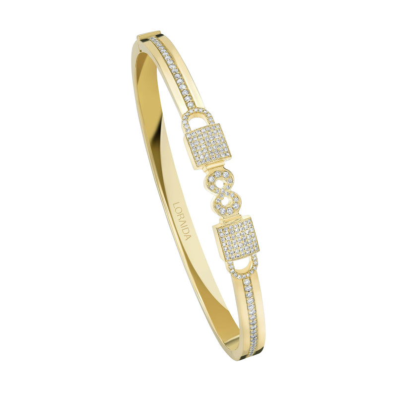 Diamond Double Lock Bangle