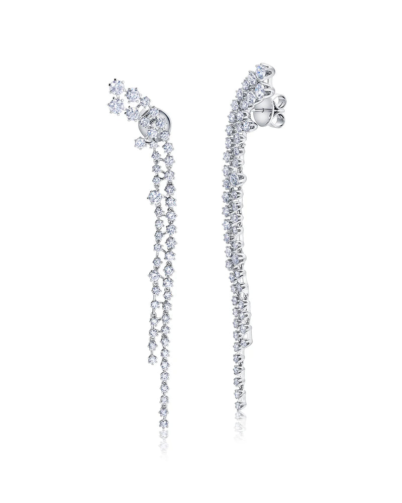 Floating Diamond Drop Earrings