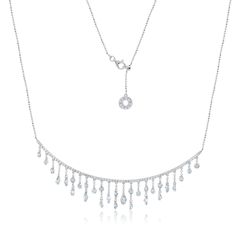 Floating Diamond Bib Necklace