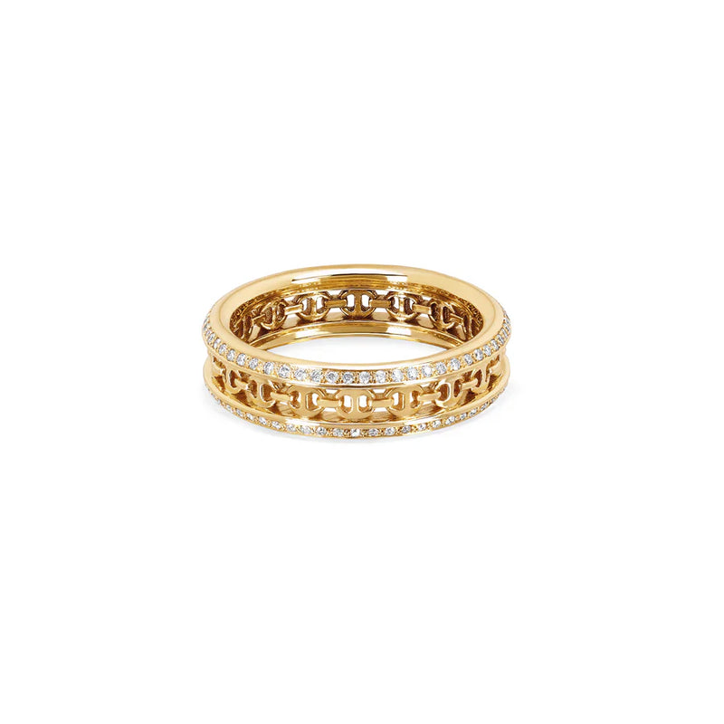 Chassis II Band, Yellow Gold + Diamonds