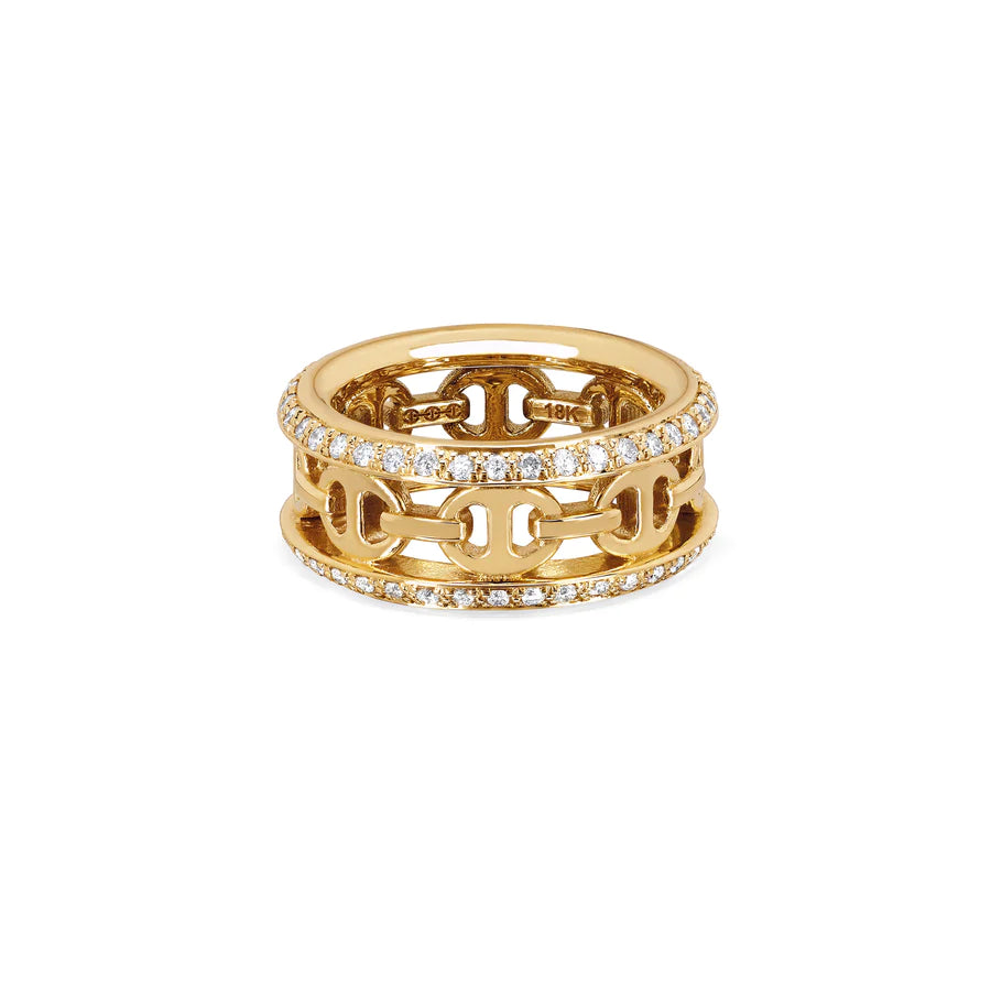 Chassis III Ring with Diamonds - Yellow Gold – The Vault Nantucket