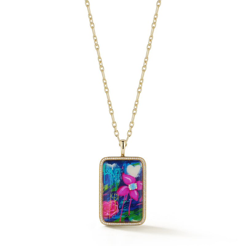 Flower Power Dog Tag