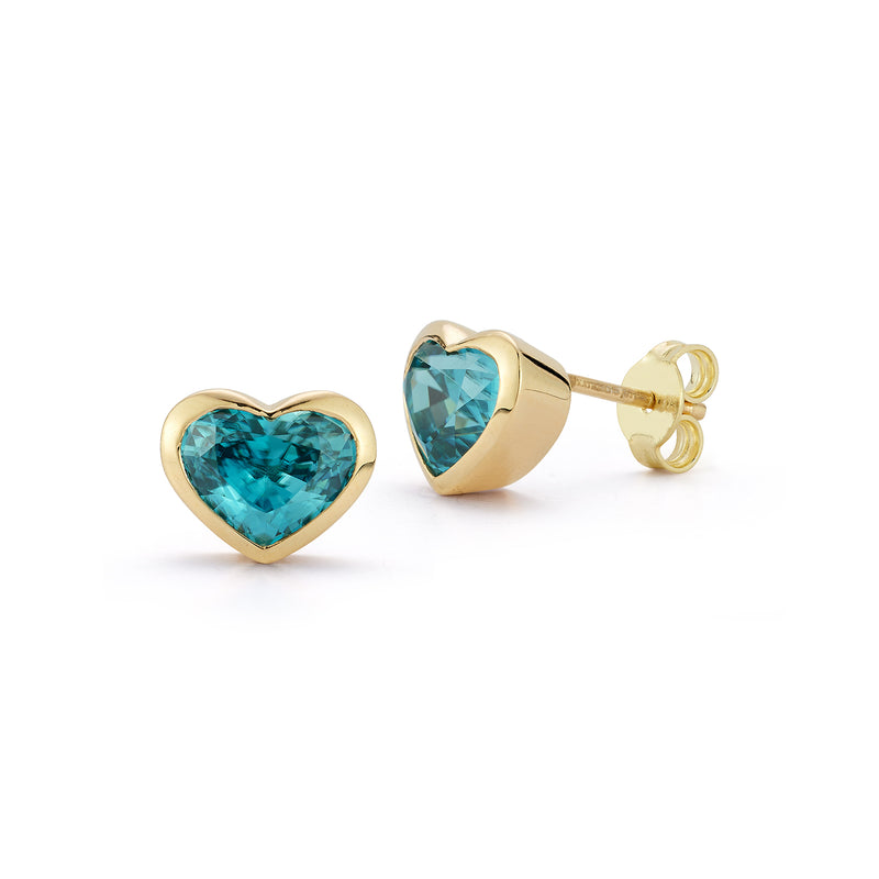 Blue Zircon Stud Earrings