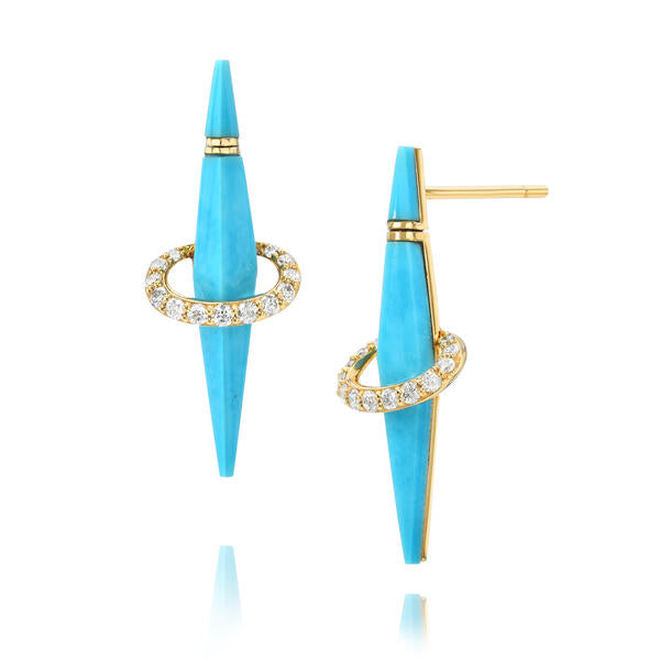 Turquoise Midi Line Earrings