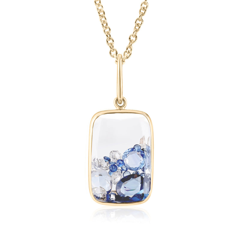 Ten Fourteen Blue Sapphire Shaker Pendant