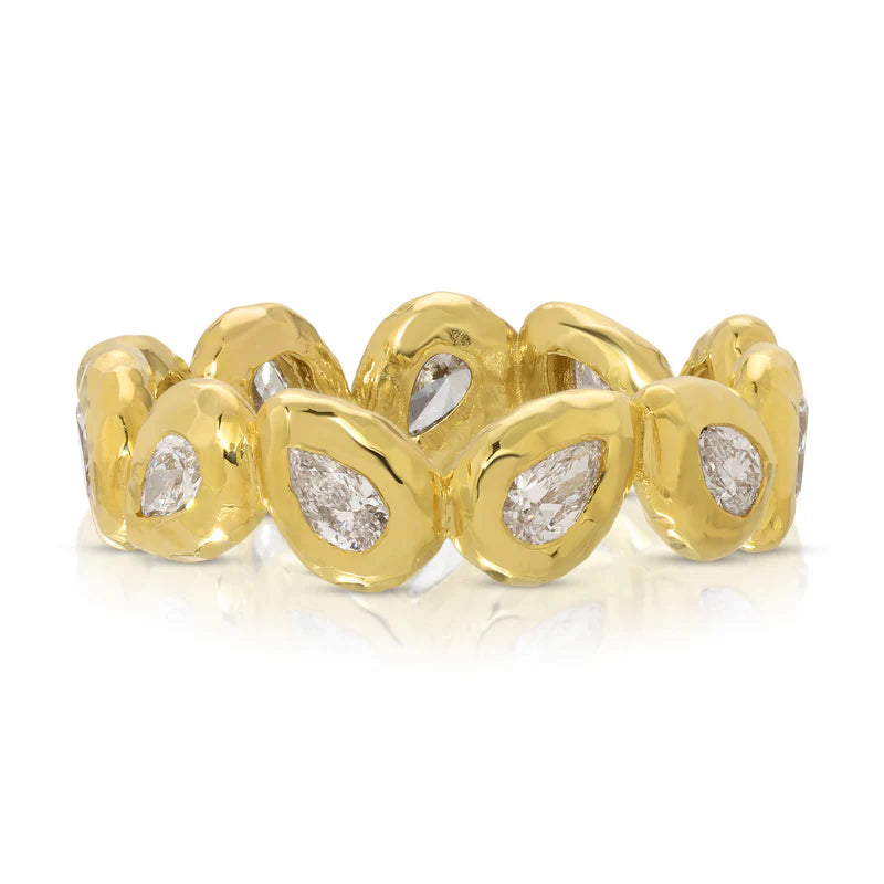 Nesting Gem Eternity Ring - Pear Diamond