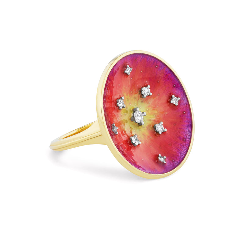 Luxe Sunset Enamel Ring