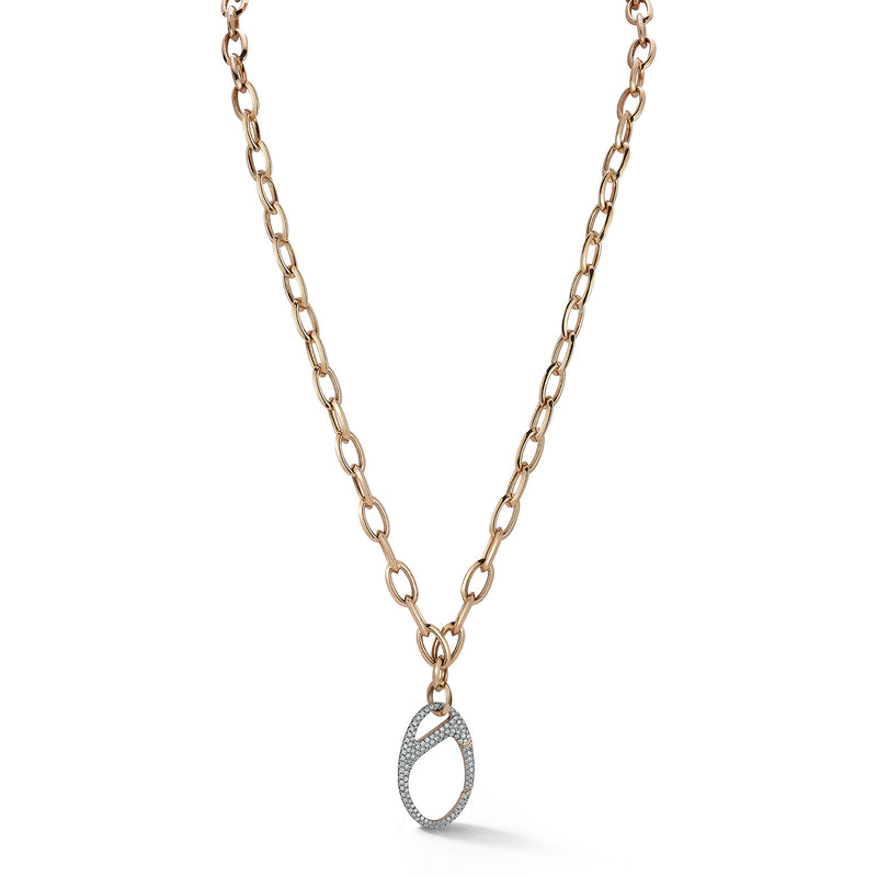 Garnett Rose Gold & Diamond Double Strand Link Necklace