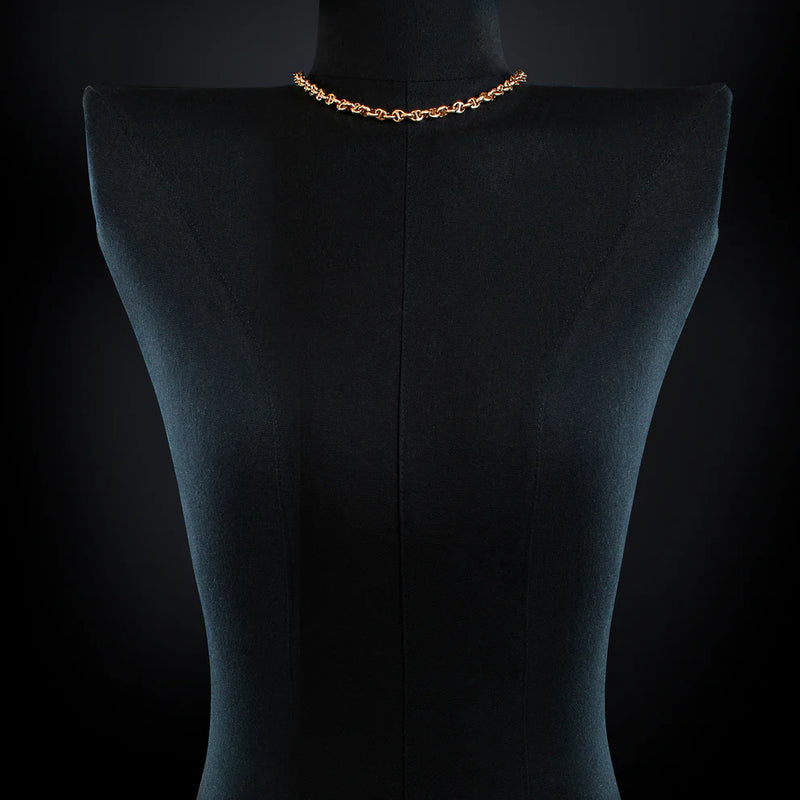 16" 5MM Rose Gold Open Link Necklace