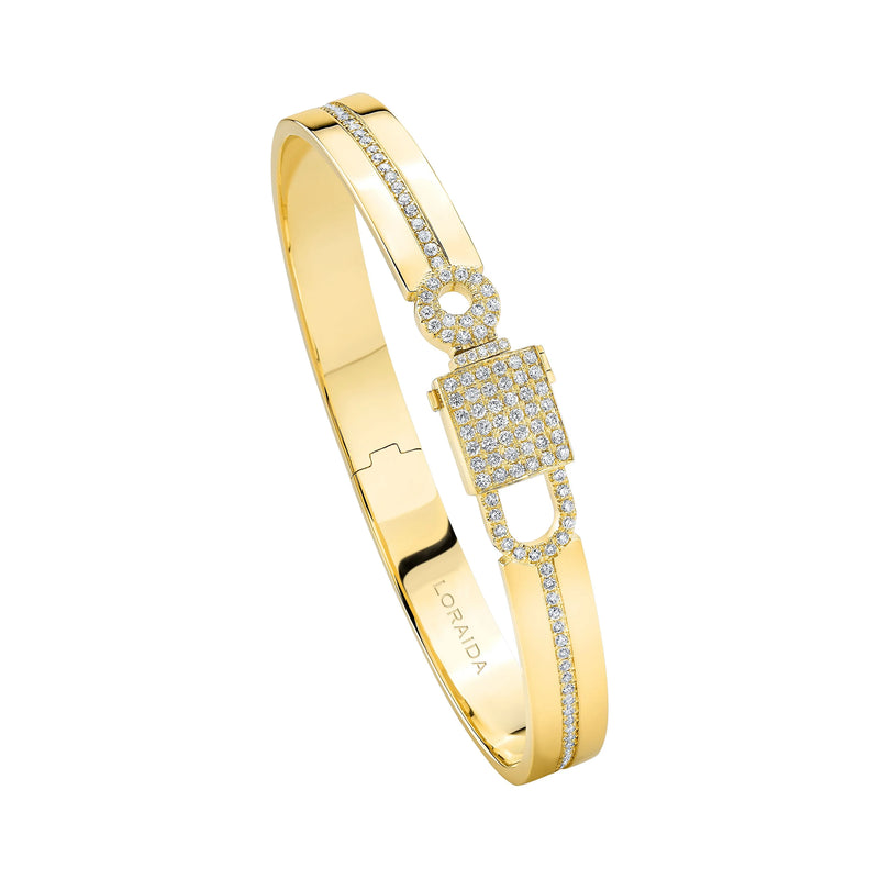 Diamond Lock Pave Bangle