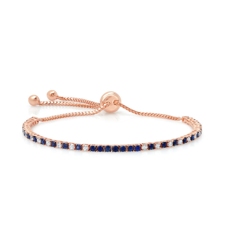 Bolo Bracelet - Diamond and Sapphire